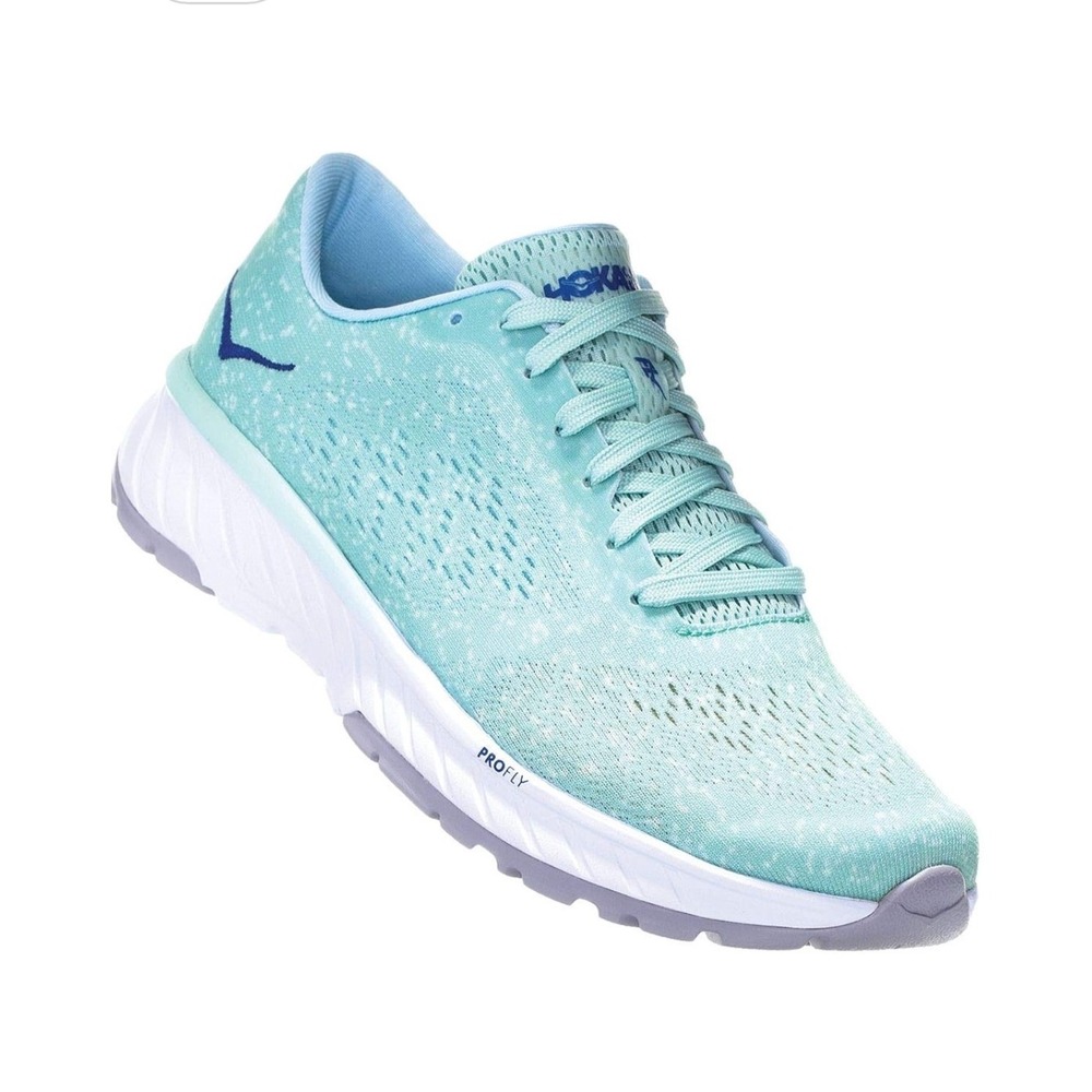 Hoka One One Mach‎ 2 Palace Blue White Running Tennis Shoes Womens 7.5 Sneakers